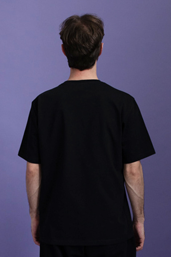 Черная футболка мужская плотная с вышивкой "Медведь"