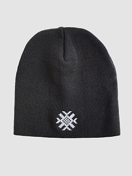 Графитовая шапка с белой вышивкой "Ярыла"