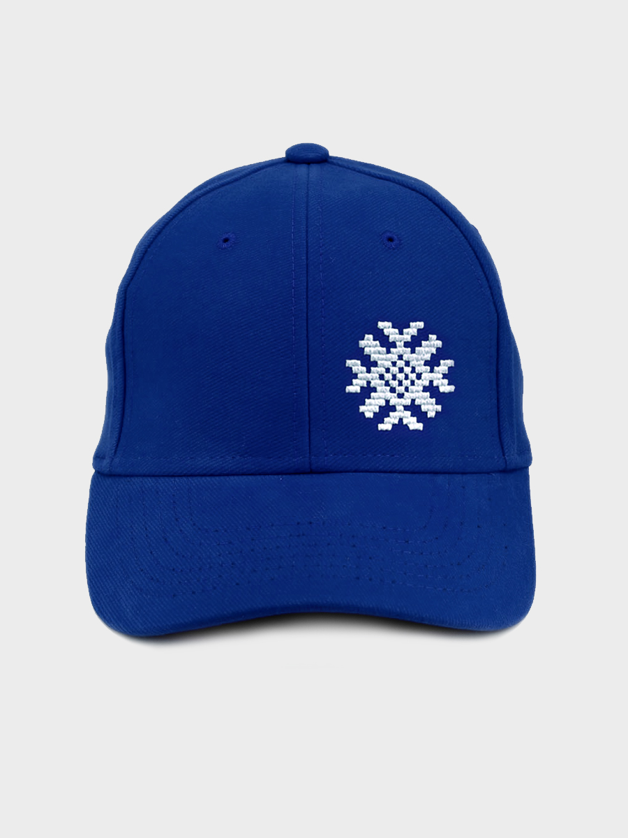 Васильковая бейсболка с белой вышивкой "Ярыла"