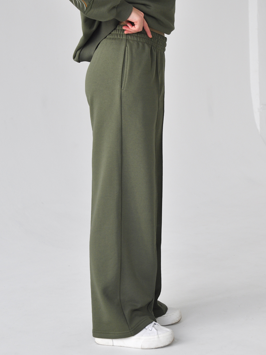 Брюки-палаццо женские цвета хаки