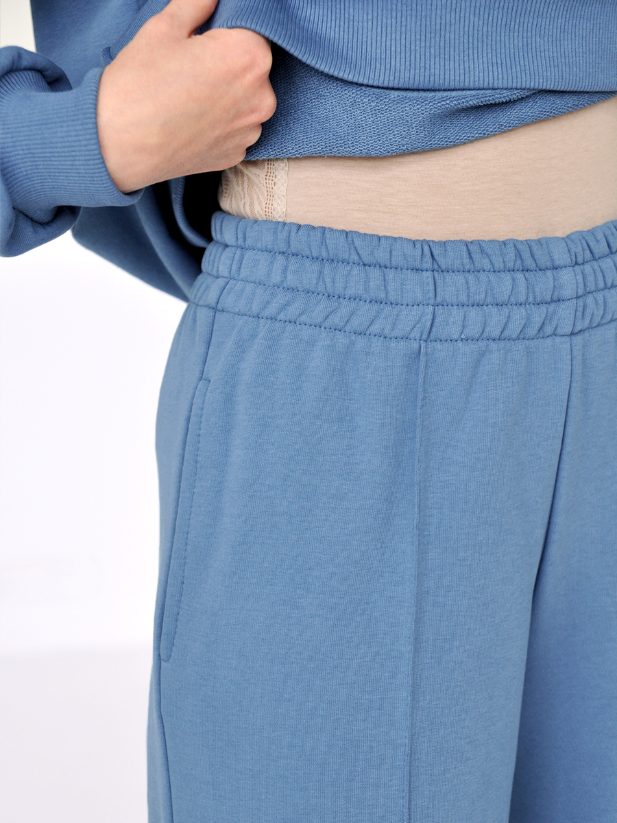 Брюки-палаццо женские джинсового цвета 